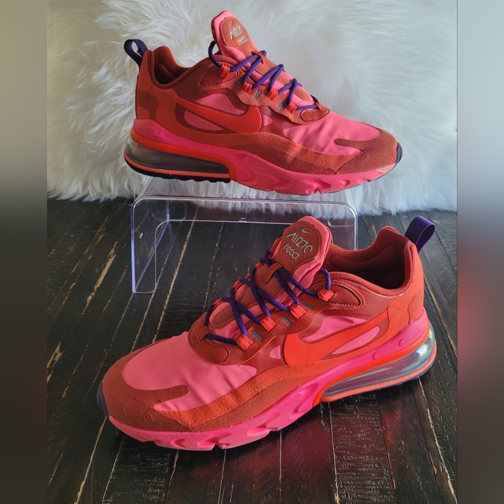 Nike Air Max 270 React Electronic Music 2019 Running Shoe AO4971-600 Men Size 9